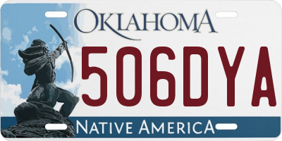 OK license plate 506DYA