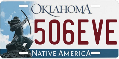 OK license plate 506EVE