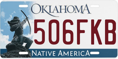 OK license plate 506FKB
