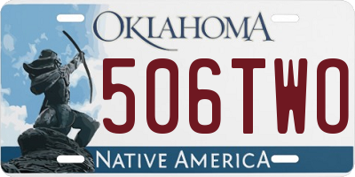 OK license plate 506TWO