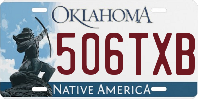 OK license plate 506TXB