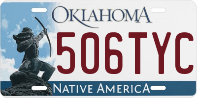 OK license plate 506TYC