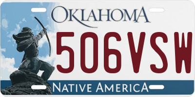 OK license plate 506VSW