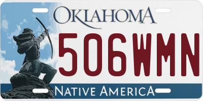 OK license plate 506WMN