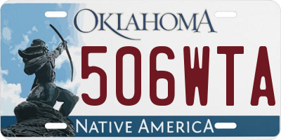 OK license plate 506WTA