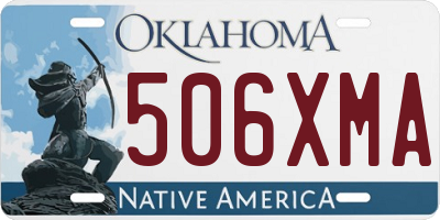 OK license plate 506XMA