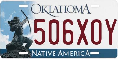 OK license plate 506XOY