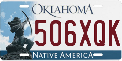 OK license plate 506XQK