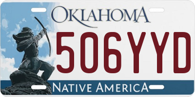 OK license plate 506YYD