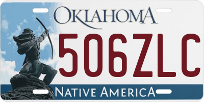 OK license plate 506ZLC