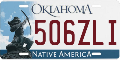 OK license plate 506ZLI