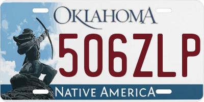 OK license plate 506ZLP