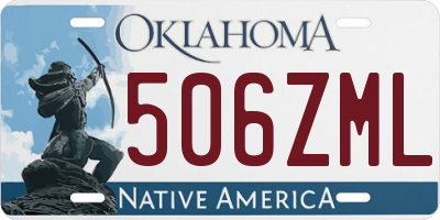 OK license plate 506ZML