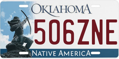 OK license plate 506ZNE