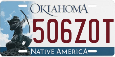 OK license plate 506ZOT