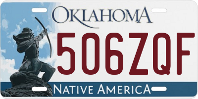 OK license plate 506ZQF