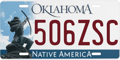 OK license plate 506ZSC