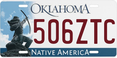 OK license plate 506ZTC
