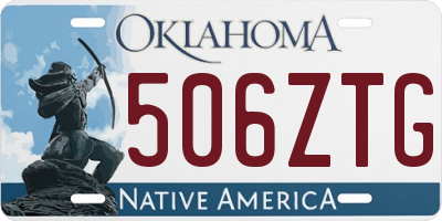 OK license plate 506ZTG
