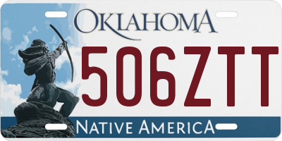 OK license plate 506ZTT