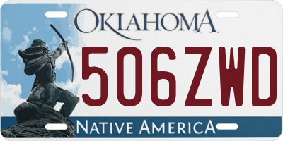 OK license plate 506ZWD