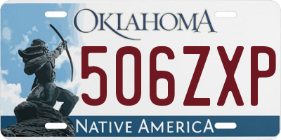 OK license plate 506ZXP