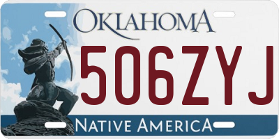 OK license plate 506ZYJ