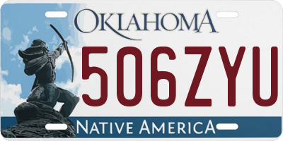 OK license plate 506ZYU