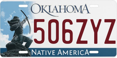 OK license plate 506ZYZ