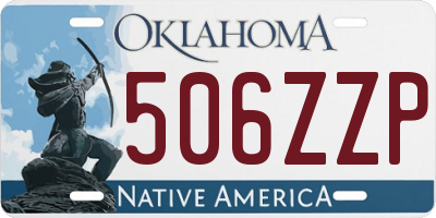 OK license plate 506ZZP
