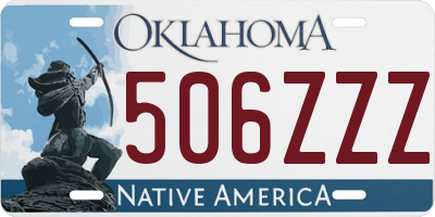 OK license plate 506ZZZ