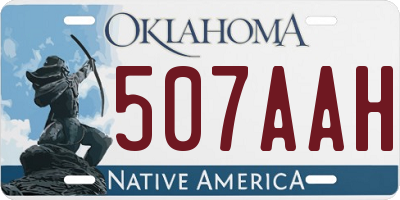 OK license plate 507AAH