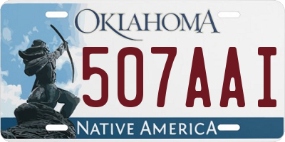 OK license plate 507AAI