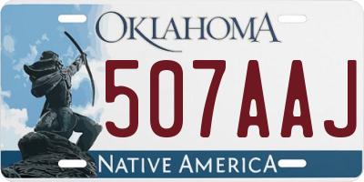 OK license plate 507AAJ