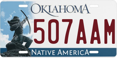 OK license plate 507AAM