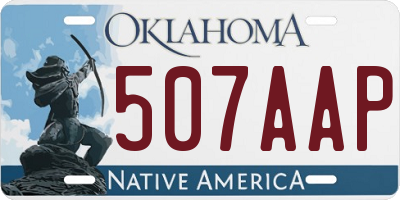 OK license plate 507AAP