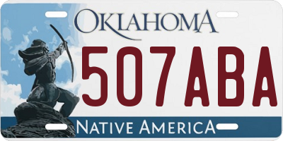 OK license plate 507ABA