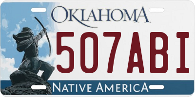 OK license plate 507ABI