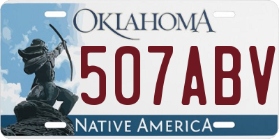 OK license plate 507ABV