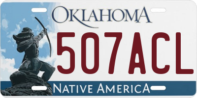 OK license plate 507ACL