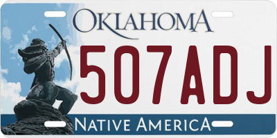 OK license plate 507ADJ