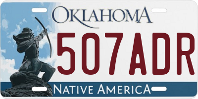 OK license plate 507ADR