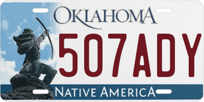 OK license plate 507ADY