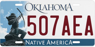 OK license plate 507AEA