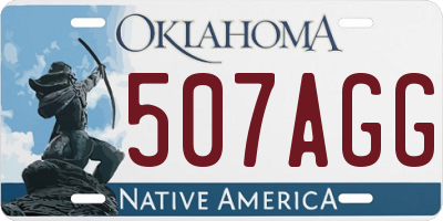 OK license plate 507AGG
