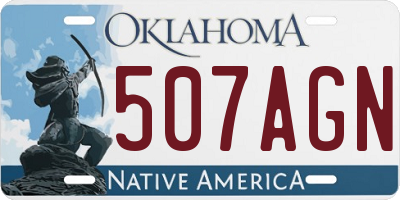 OK license plate 507AGN