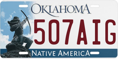 OK license plate 507AIG