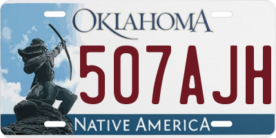 OK license plate 507AJH