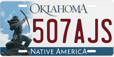 OK license plate 507AJS