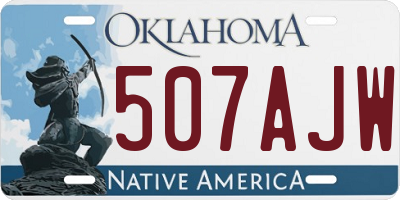 OK license plate 507AJW